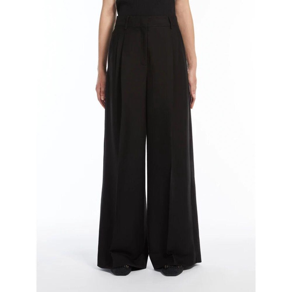 Wide Viscose and Linen Trousers