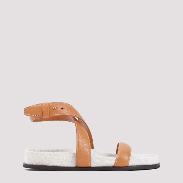 Brown Leather Chunky Sandals