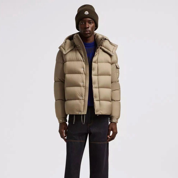 Short Down Jacket with Removable Hood