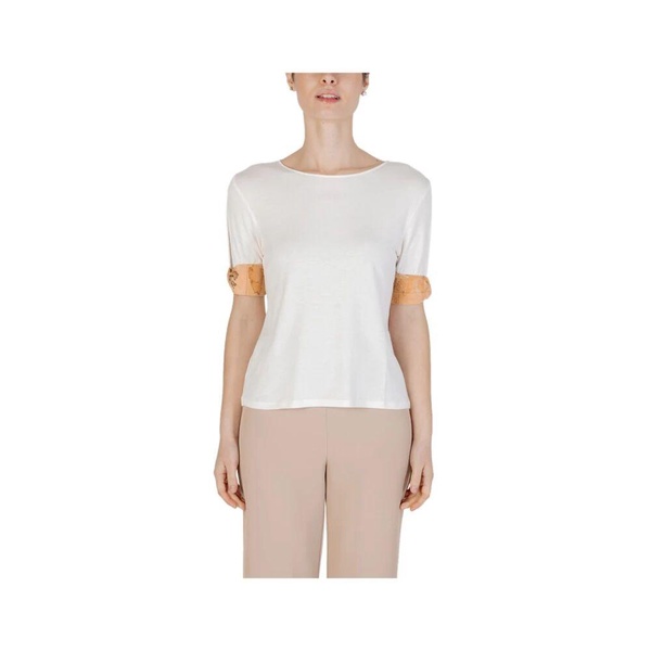 Map Print T-shirt Beige