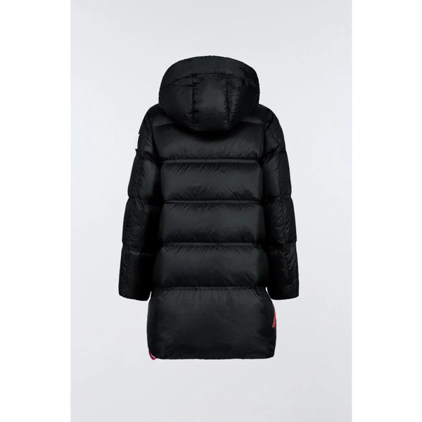 Glossy Nylon Horizontal Quilted Jacket
