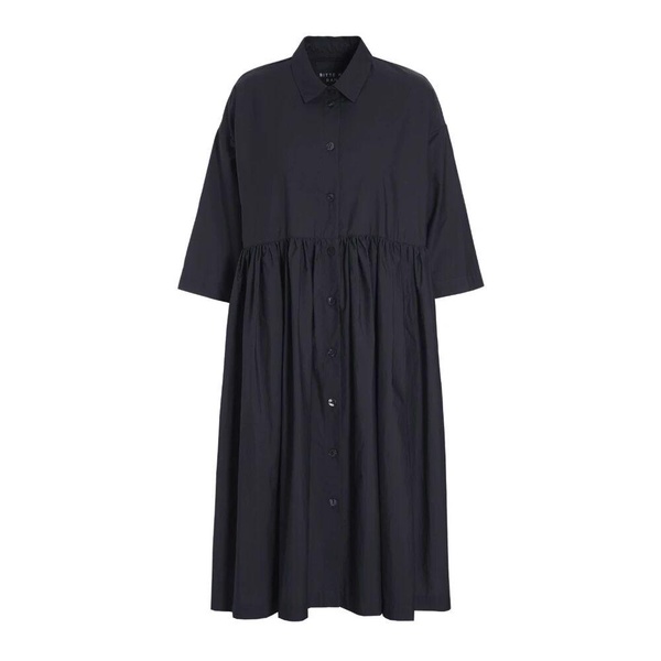 Black Paper Poplin Dress