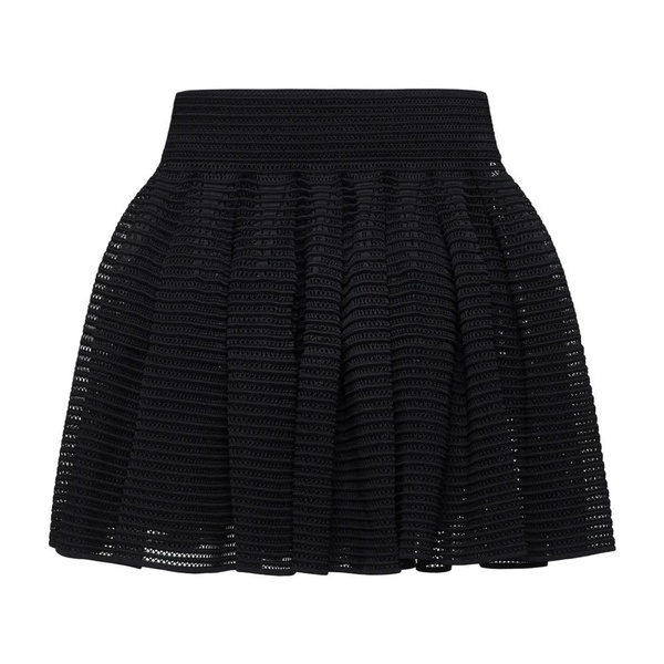 Flared Black Skirt Elasticated Waistband