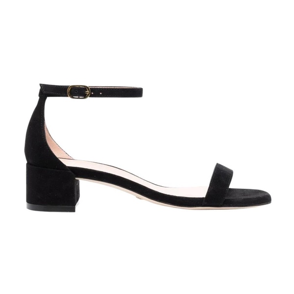 Black Suede High Heel Sandals