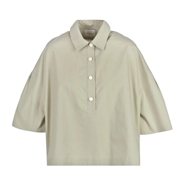 Poplin Shirt with Flared Sleeves