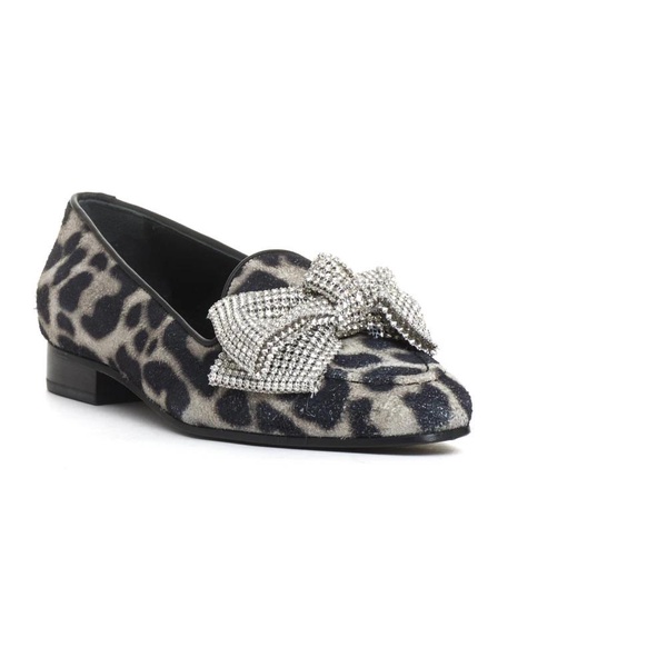 Black Leopard Print Moccasins