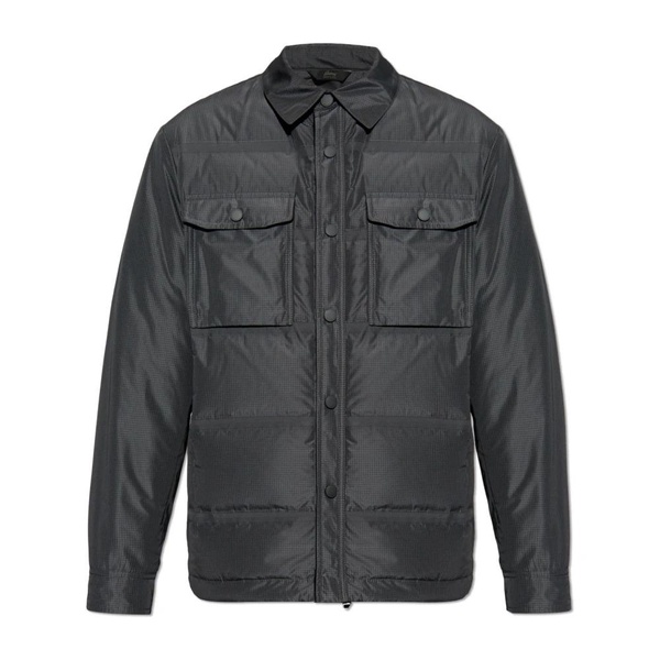 Jacket with check pattern