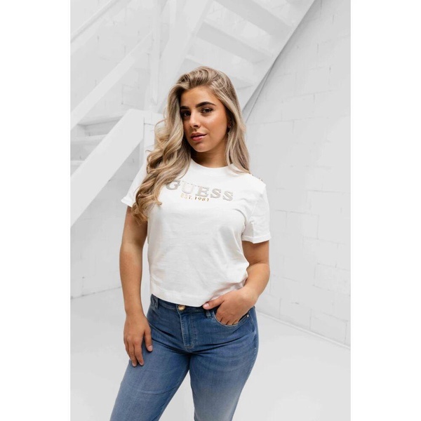 Cropped Washed T-Shirt White