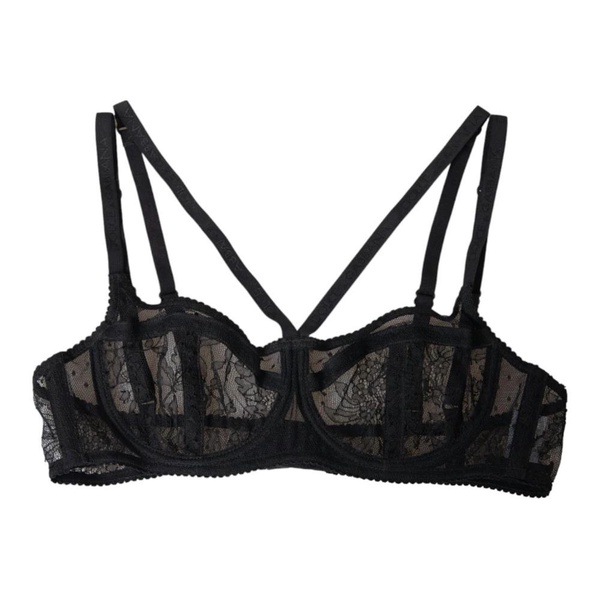 Black Floral Lace Balconette Underwear