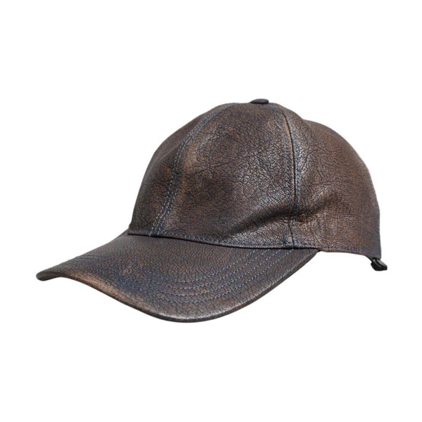 Brown Leather Baseball Cap