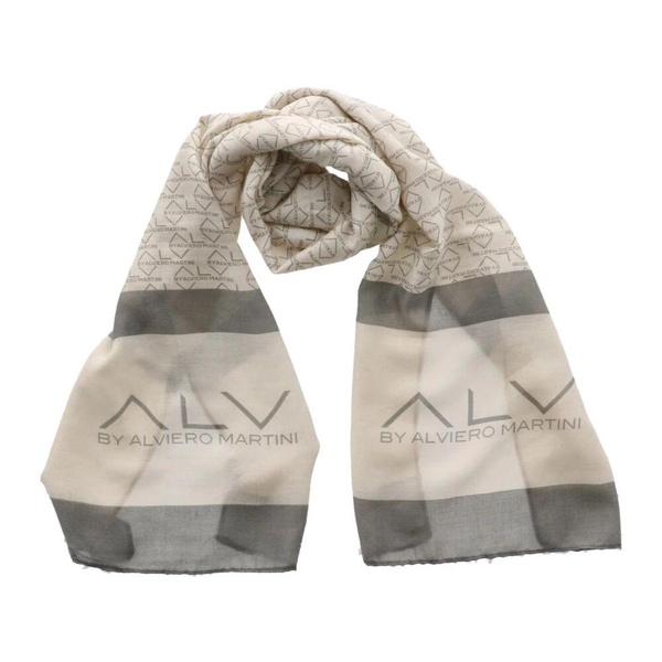 White Print Scarf All Seasons