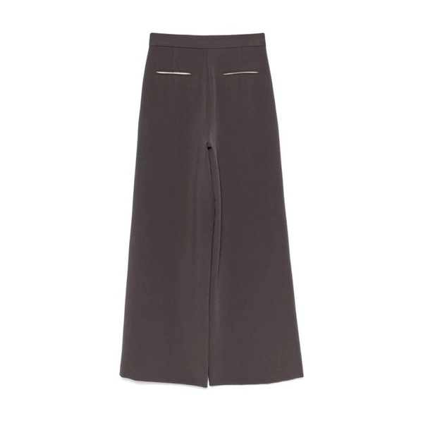 Dark Gray Wide-Leg Palazzo Trousers