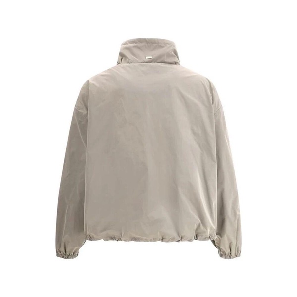 Waterproof High Collar Jacket with Double-Slider Zipper