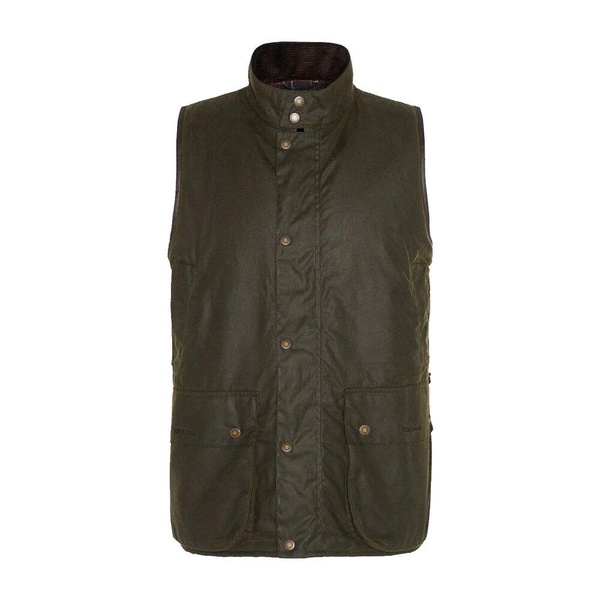 Waxed Gilet Archive Olive-S