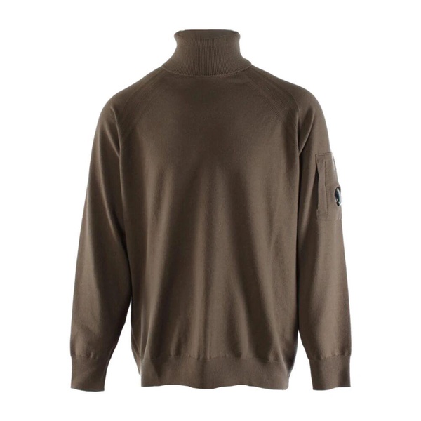 Brown Wool Blend Men's Sweater