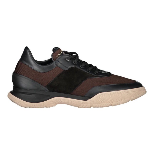 Suede Insert Leather Sneakers