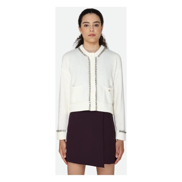 White Cardigan with Sparkling Details