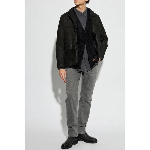 Suede jacket Survey with vintage effect