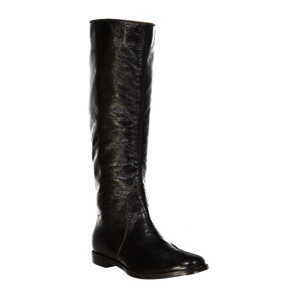 Black Leather Ankle Boots for Women