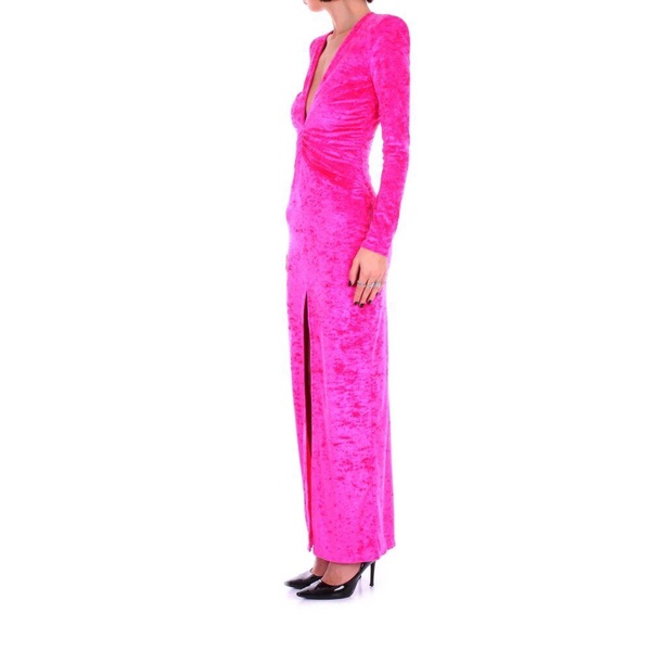 Fuchsia Thigh-Slit Dress