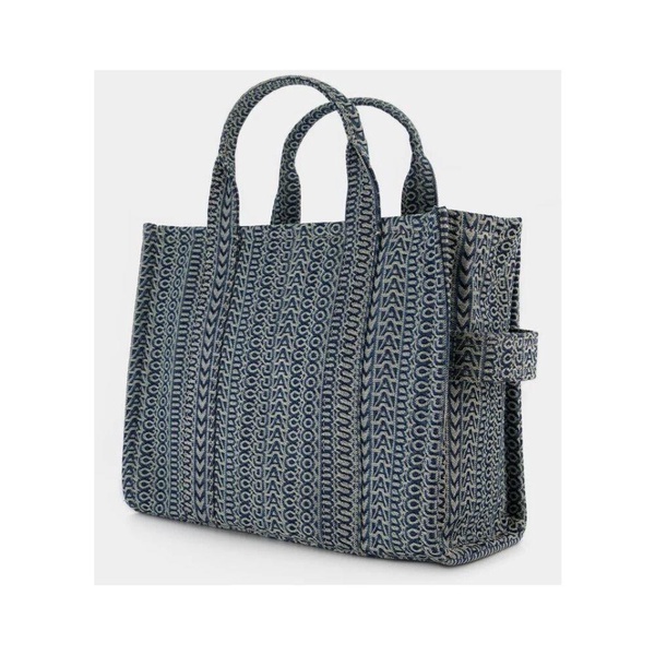 Blue Cotton Medium Tote Bag