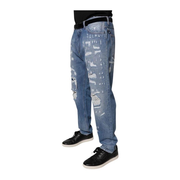 Blue Tattered Denim Jeans