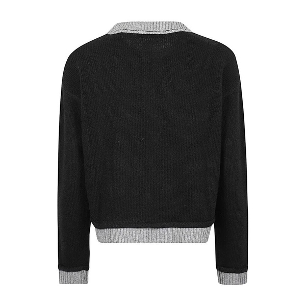 Bicolor Wool Crewneck Sweater