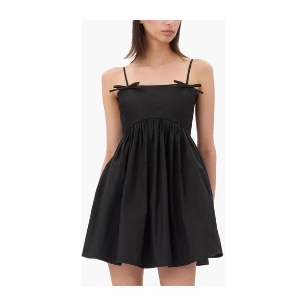 Cotton Poplin Bow Detail Dress
