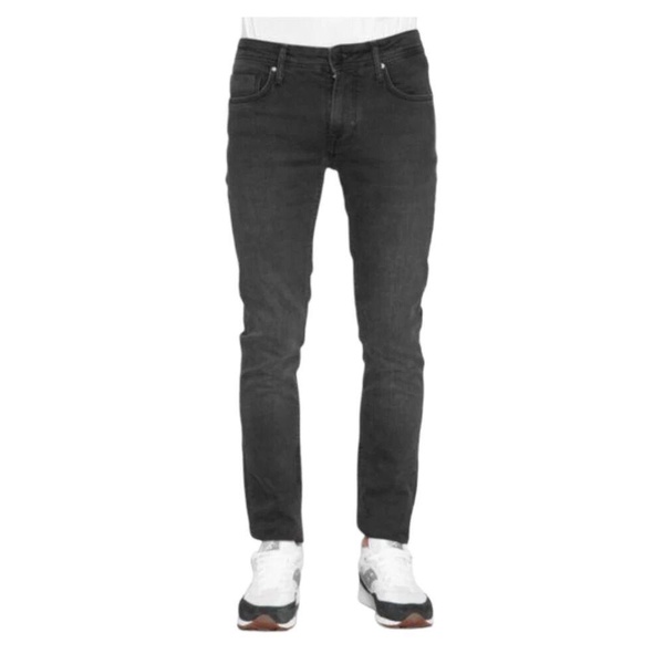Black Distressed Slim Fit Jeans