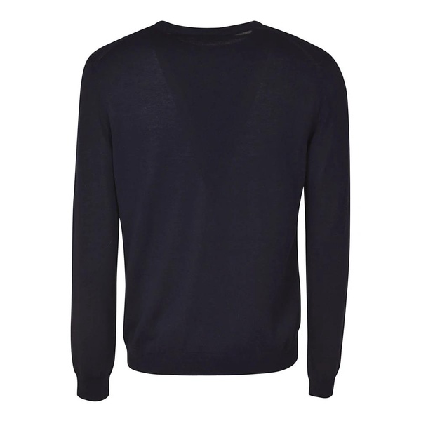Navy Cotton Crewneck Sweater