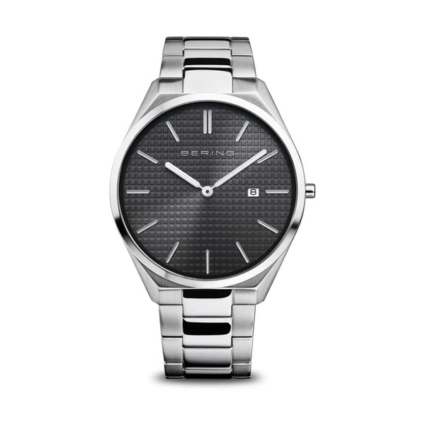 Men's Watch Ultra Slim 40 mm 3 ATM Sapphire Glass Slim Design Bracelet Stainless Steel Band with Stainless Steel Elements 17240-702