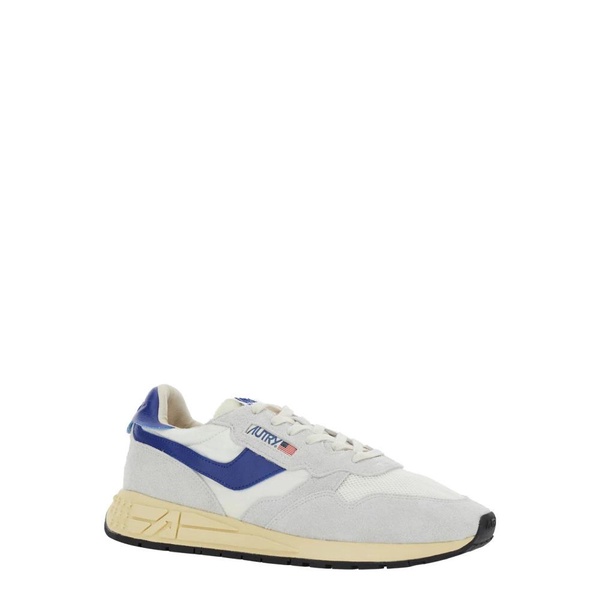 Vintage Grey Sneakers with Logo Patch