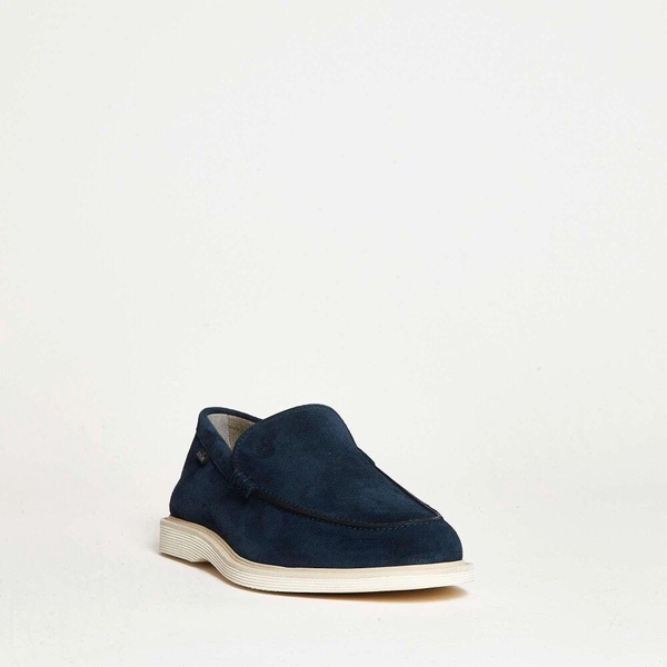 Blue Suede Loafer Shoes