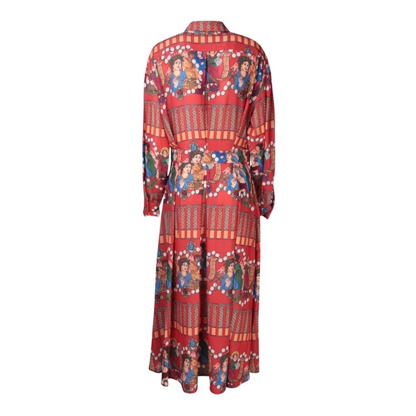Carmen Print Dress with Classic Collar