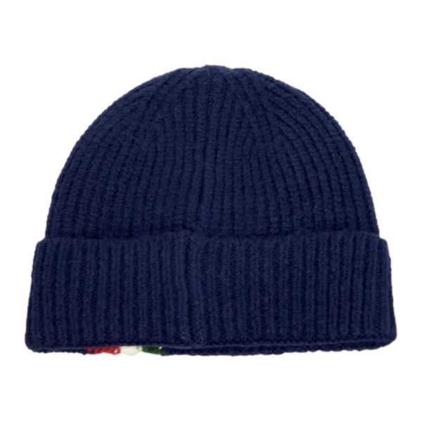 Ribbed Winter Beanie with Italian Flag