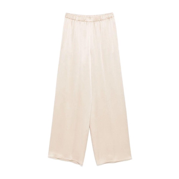 Beige Elasticated Waistband Trousers with Pockets