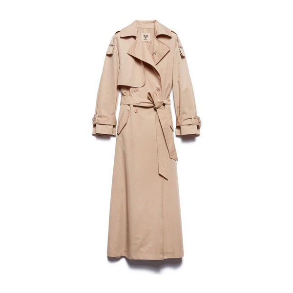 Cotton Blend Trench Coat with Logo