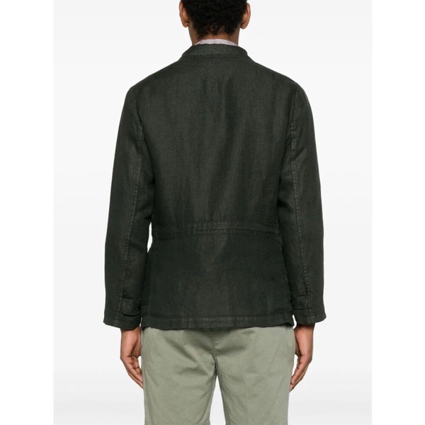 Green Jackets with Concealed Button Fastening