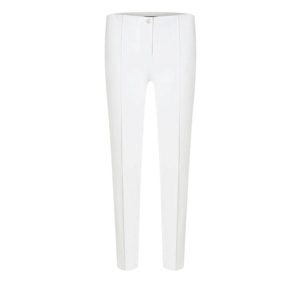 Skinny Fit Pique Cotton Cropped Trousers