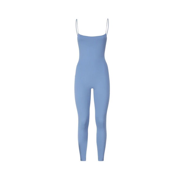 Blue Elastic Jumpsuit, Made in Italy