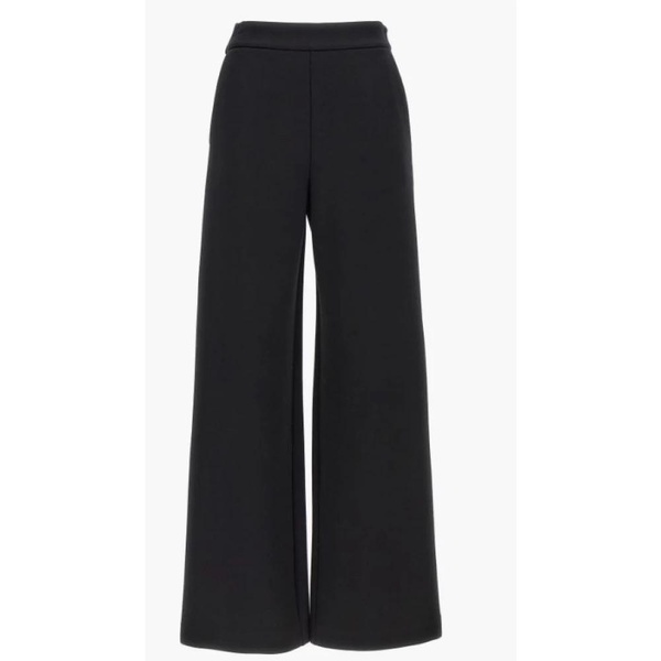 High Waist Black Jersey Trousers