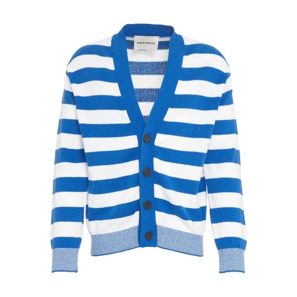 Blue Striped Cardigan Knitwear