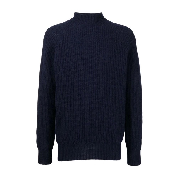 Navy Blue Ribbed Turtleneck