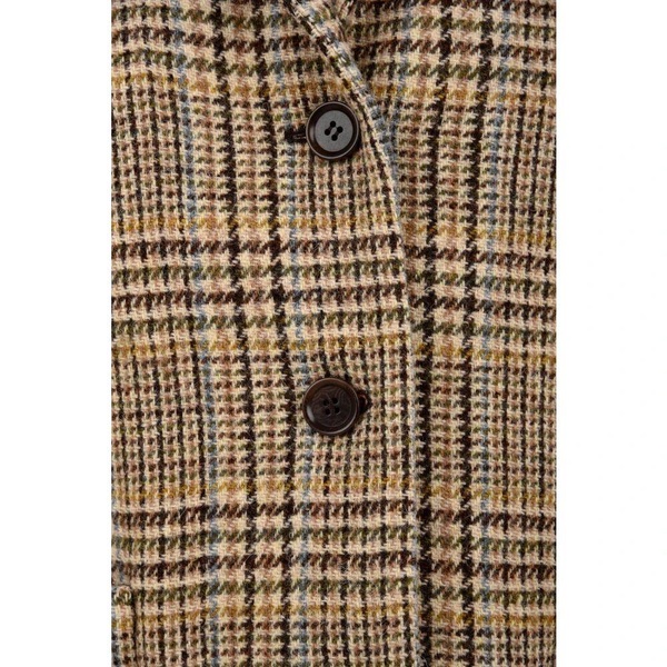 Tweed Front Button Closure Jacket