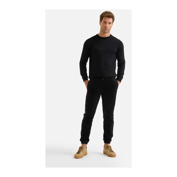 Black Geo Classic Cotton Joggers