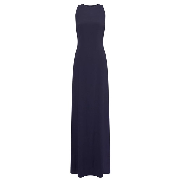 Black Satin Lace Back Dress