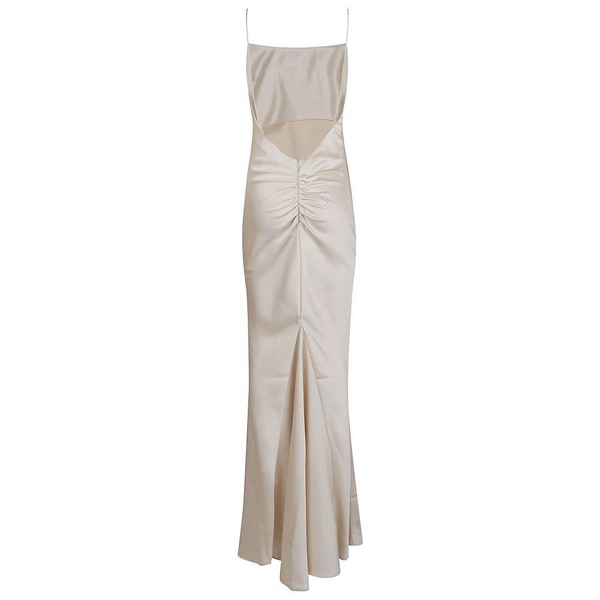 Elegant White Dress Scoop Neckline