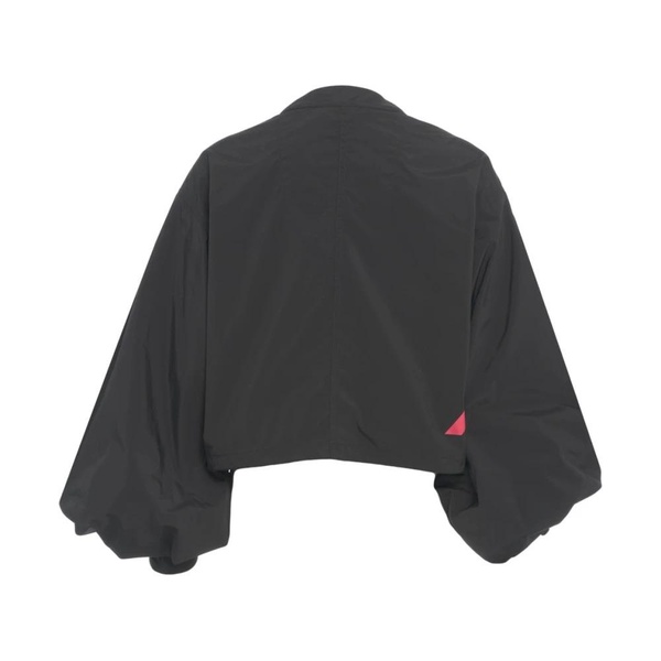 Black Cropped Bomber Jacket 'Kars'