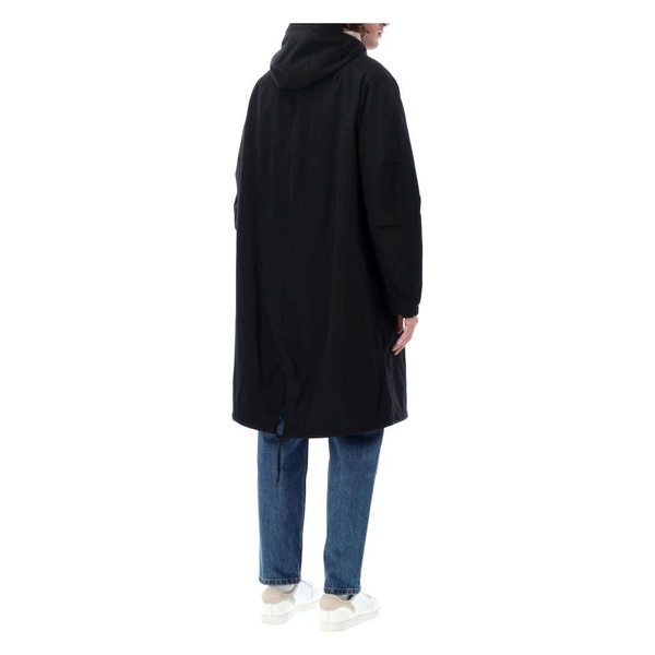 Black Cotton Hooded Parka Jacket