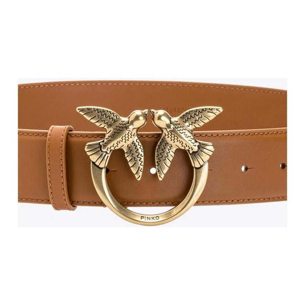 Silky Leather Love Birds Belt